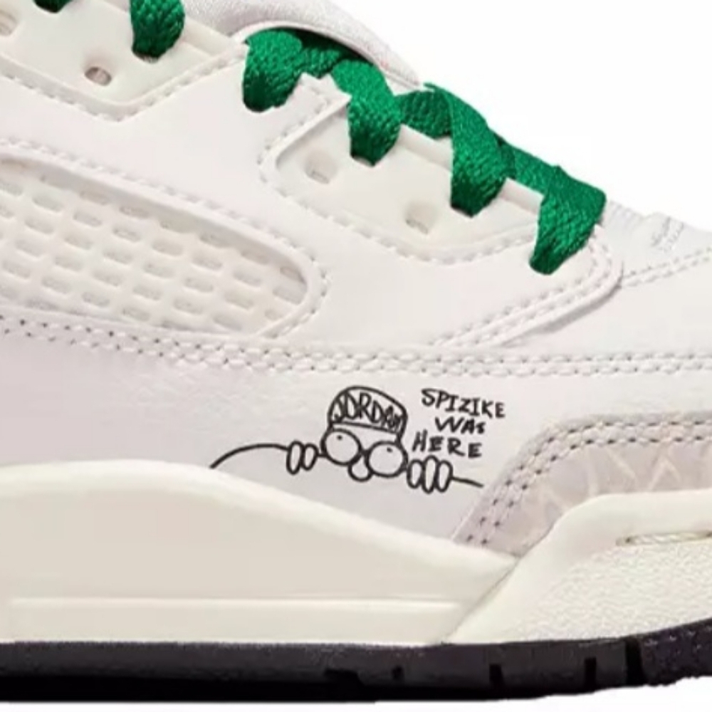 NIKE Jordan Colab W/Spike Lee- Jordan Spizike - Sail/Black/Pine/Orange 6.5Y- W8 - Picture 7 of 11